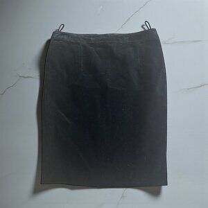 ANDREW GN Vintage Black Velvet Pencil Skirt Size 40